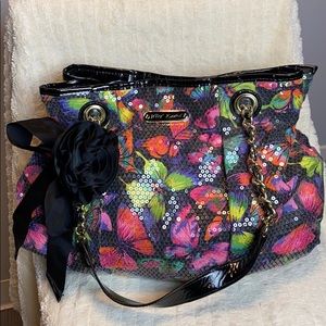 Betsey Johnson sequin butterfly bag